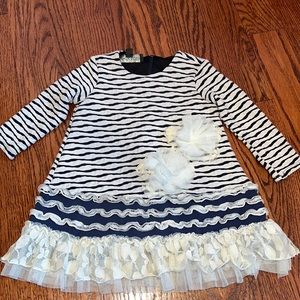 Isobella & Chloe navy/ white dress - size 3T